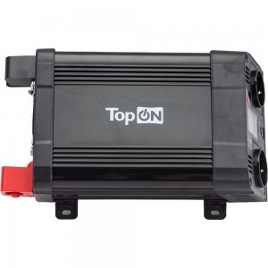 Автомобильный инвертор TopOn 1200 Вт, 2 розетки, Type-C, USB, LCD экран, пиковая мощность 2400 Вт, черный TOP-PI1202