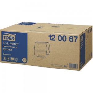 Бумажные рулонные полотенца TORK Matic Advanced 150м 2-слойные белые 120067 126501