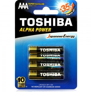 Алкалиновый элемент питания Toshiba LR03 ALPHA POWER 4456