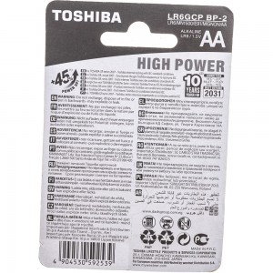Алкалиновый элемент питания Toshiba LR6 3452
