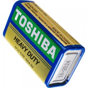 Элемент питания Toshiba солевой 6F22 1/shrink 540