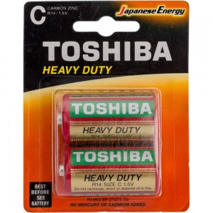 Солевой элемент питания Toshiba R14 KG 2/card 2401