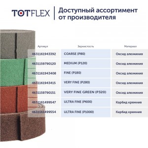 Нетканый шлифовальный рулон TOTFLEX 4631161943408 