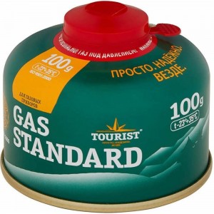 Газовый баллон TOURIST GAS STANDARD, 100 г, с клапаном резьбового типа TBR-100