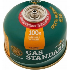 Газовый баллон TOURIST GAS STANDARD, 100 г, с клапаном резьбового типа TBR-100