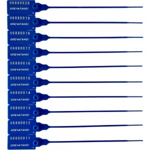 Номерная пластиковая пломба ТПК Технологии Контроля Универсал 140 (Цвет:синий) 1000 шт. 24154
