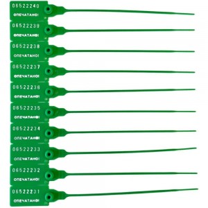 Номерная пластиковая пломба ТПК Технологии Контроля Универсал 220 (Цвет:зеленый) 1000 шт. 24156