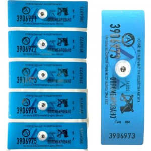 Антимагнитная наклейка ТПК Технологии Контроля 22x66 АМ (синие) 70 мТл 100 шт. 24166