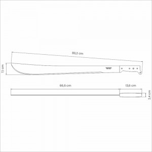 Садовое мачете для рубки кустарника TRAMONTINA 26616026 сталь/полипропилен, 80 см, Б0057343