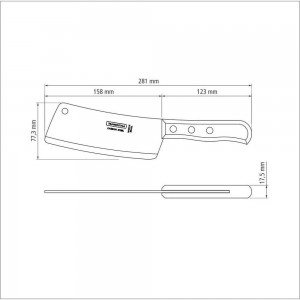 Топорик для мяса TRAMONTINA Сarbon 22956/006-TR