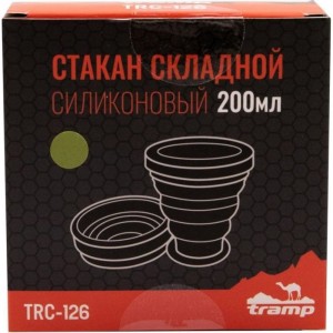 Силиконовый стакан Tramp 200 мл, оливковый TRC-1261