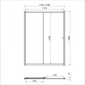 Душевая дверь Triton Слайд 120x185, белый, полосы Щ0000038520