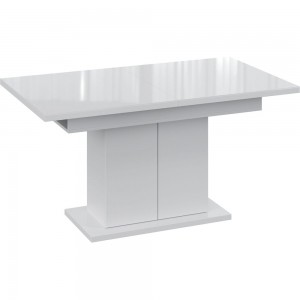 Раздвижной стол ТриЯ Детройт тип 2, белый/стекло белый глянец 216634
