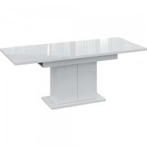 Раздвижной стол ТриЯ Детройт тип 2, белый/стекло белый глянец 216634