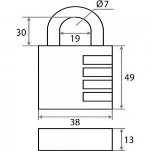 Навесной кодовый замок Trodos ВС-404 Code Blister 210025