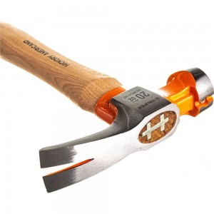 Молоток-гвоздодер Truper с рифленым бойком, деревянная ручка, американский орех, увеличенная площадь бойка, вес бойка-0,5 кг, длина ручки-41 см 19990