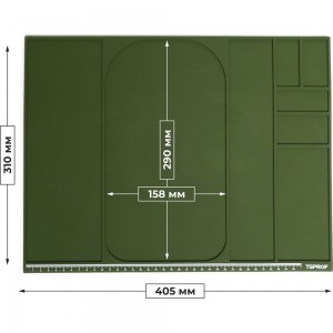 Коврик для сборки, разборки, заточки ножей TSPROF зеленый TS-MS23011GN