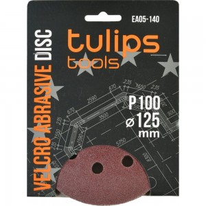 Диск шлифовальный с липучкой (5 шт; 125 мм; P100) Tulips tools EA05-140