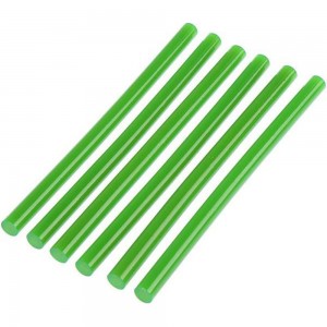 Стержни клеевые зеленые (6 шт; 11х200 мм) ТУНДРА 4967889