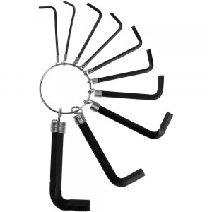 Набор шестигранных ключей на кольце ТУНДРА 1.5 - 10 мм, 10 шт. 882076