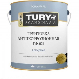 Грунт TURY ГФ-021 (серый; 2,4 кг) 00001000247
