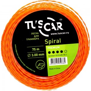 Леска для триммера Spiral, Premium, 3.0 мм, 75 м TUSCAR 10131430-75-1