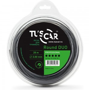 Леска для триммера Round DUO, Professional, 3.0 мм, 28 м TUSCAR 10112530-28-1
