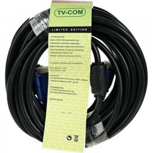 Соединительный кабель TV-COM SVGA (15M/15M) 10m 2 фильтра QCG120H-10M