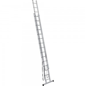 Алюминиевая 2-секционная лестница UFUK 2х15 ступеней 411215