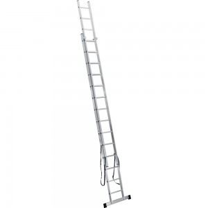 Алюминиевая 2-секционная лестница UFUK 2х14 ступеней 411214