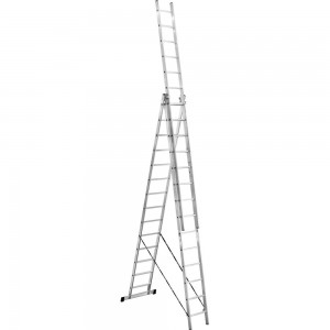 Алюминиевая 3-секционная лестница UFUK 3х14 ступеней 411314