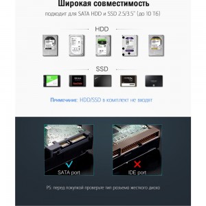 Внешний корпус для HDD 3.5 Ugreen 50422 