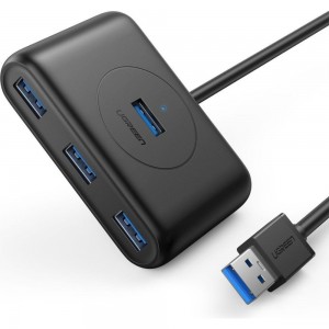 USB концентратор Ugreen хаб 4 х USB 3.0, 1 м, цвет черный 20291