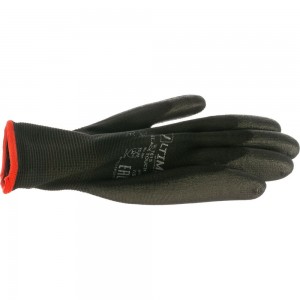 Нейлоновые перчатки с полиуретановым покрытием ULTIMA BLACK TOUCH черные ULT615/XXL