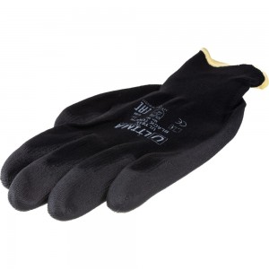 Нейлоновые перчатки с полиуретановым покрытием ULTIMA BLACK TOUCH черные ULT615/М