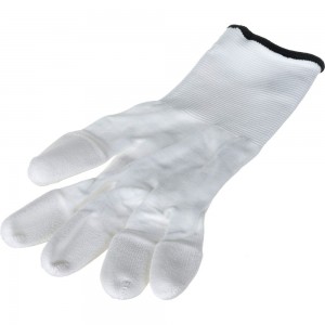 Нейлоновые перчатки с полиуретановым покрытием кончиков пальцев ULTIMA белые ULT620F/XL