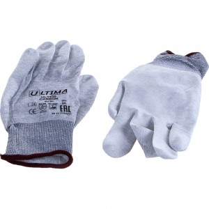 Нейлоновые перчатки с карбоновой нитью и полиуретановым покрытием ULTIMA CARBON ULT630/L