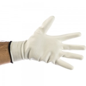 Нейлоновые перчатки с полиуретановым покрытием ULTIMA WHITE TOUCH белые ULT620/L