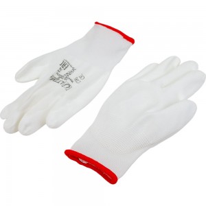 Нейлоновые перчатки с полиуретановым покрытием ULTIMA WHITE TOUCH белые ULT620/S