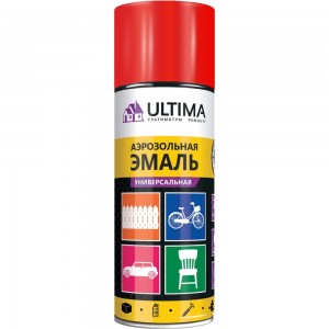 Аэрозольная флуоресцентная краска Ultima красная, 520 мл ULT102