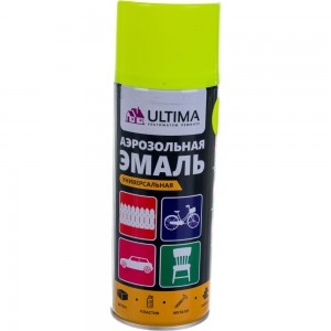 Аэрозольная флуоресцентная краска Ultima желтая, 520 мл ULT100