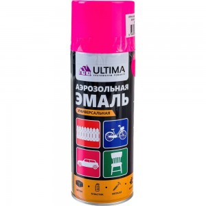 Аэрозольная флуоресцентная краска Ultima розовая, 520 мл ULT104