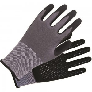 Трикотажные перчатки с нитриловым покрытием ULTIMA ПВХ-точка на ладони ULT825/L