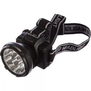 Налобный фонарь Ultraflash LED 5363 (аккум 220В, черный, 9LED, 2 реж, пласт, бокс) 11257