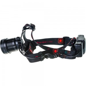 Аккумуляторный налобный фонарь Ultraflash E1335 3,7В, черный, 2LED 13905