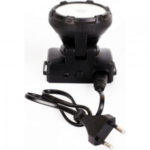 Налобный аккумуляторный фонарь Ultraflash LED5368 220В черный 1 Ватт LED+1,5Ватт COB, 2 режима 14452