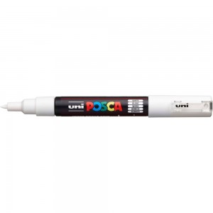 Художественный акриловый маркер UNI POSCA PC-1M, белый, 0.7 мм, пулевидный наконечник 149574