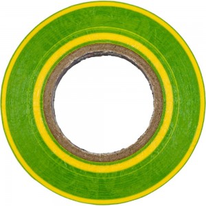 Изолента ПВХ UNIBOB 19 мм х 20 м, желто-зеленая 211759