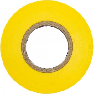 Изолента ПВХ UNIBOB 15 мм х 20 м, желтая, 130 мкм 211761