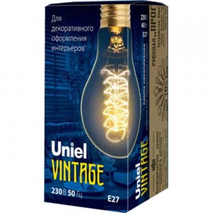 Лампа накаливания Uniel VINTAGE IL-V-A60-40/GOLDEN/E27 CW01 UL-00000475